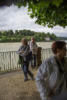 am Rhein mit Blick auf Deutschland